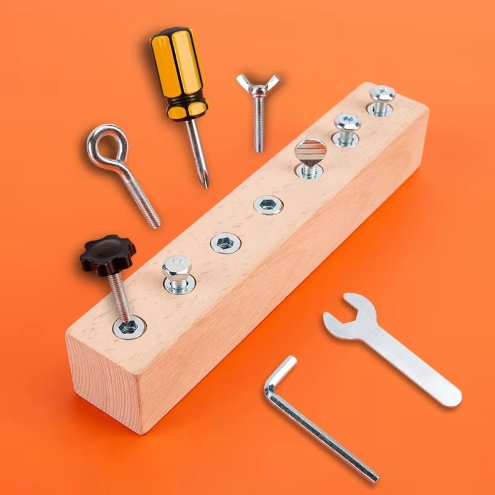 New Portable Montessori Screw  - Montessori Wooden Busy Board Toddler review and price