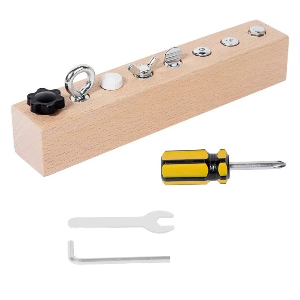New Portable Montessori Screw  - Montessori Wooden Busy Board Toddler review and price