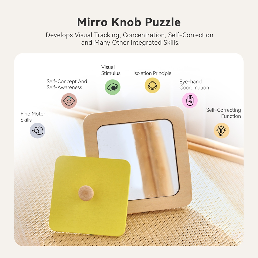 Montessori Wooden Mirror Puzzl - Montessori Wooden Busy Board Toddler review and price