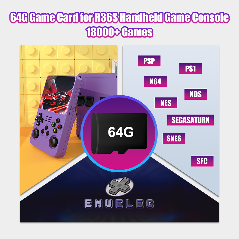 64G Game TF Card for R36S Vide - Retro Handheld Game Console R36S review and price