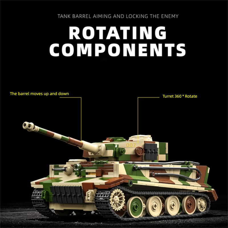 1:28 German Tiger Tank Buildin - Lego Compatible Military Tank review and price