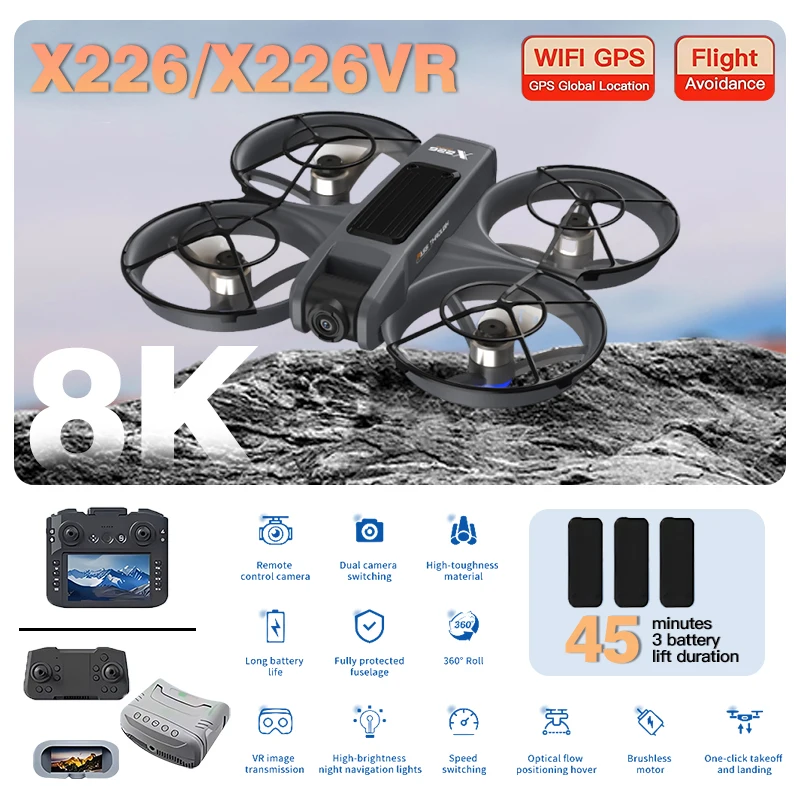 Original X226/X226VR GPS Folda - Fpv Brushless Rc Drone 4K review and price