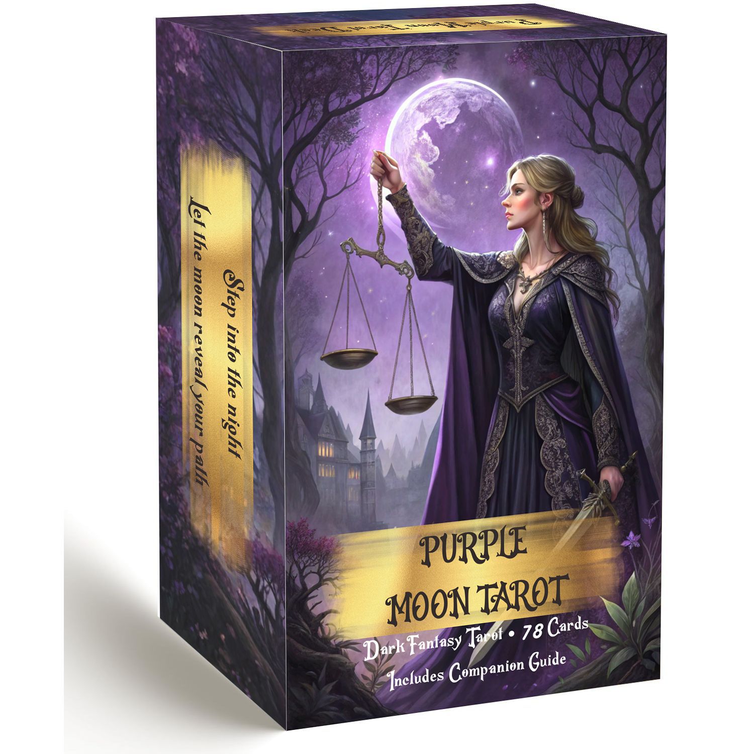 Purple Moon Tarot Cards Deck w - Tarot Cards Deck With Guidebook review and price