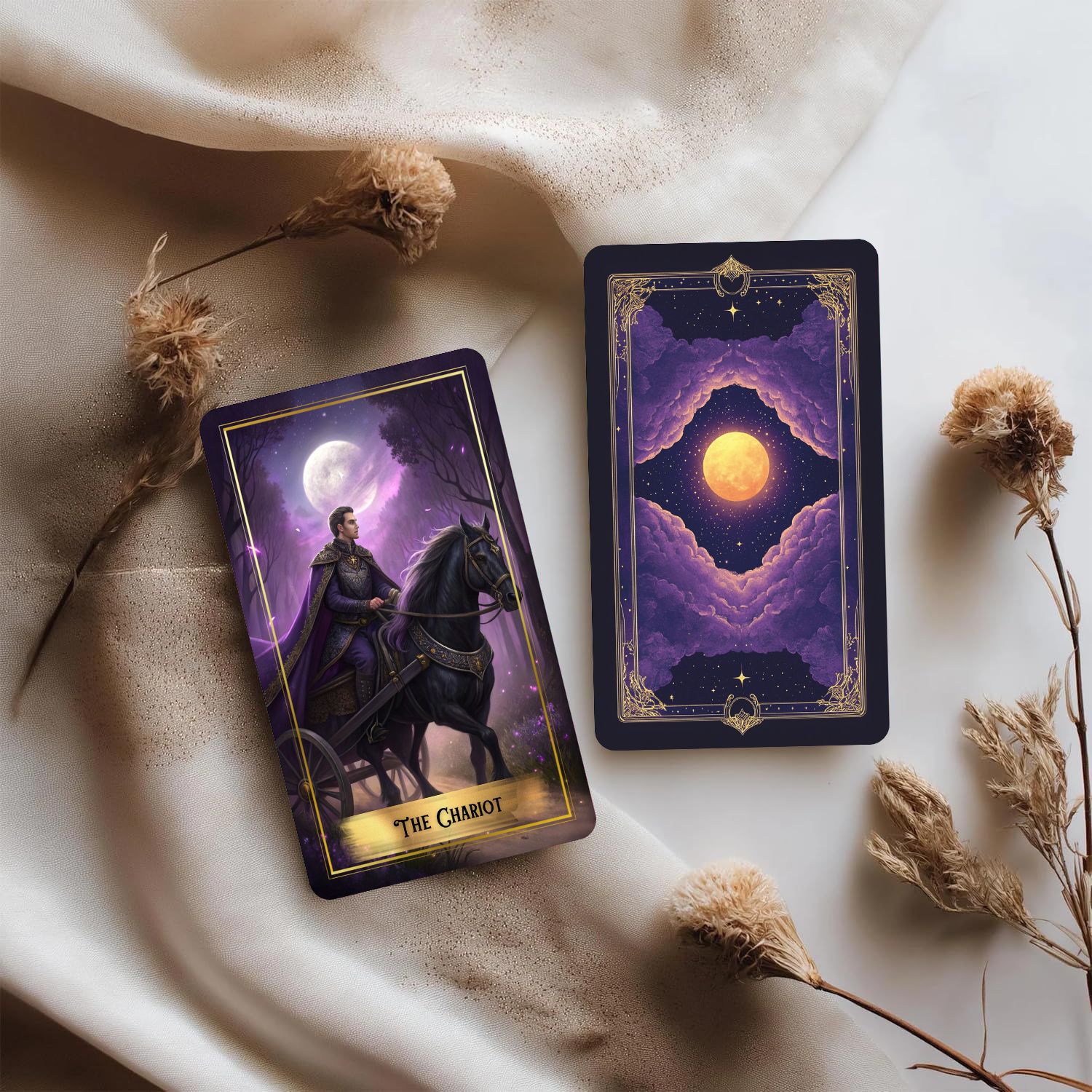 Purple Moon Tarot Cards Deck w - Tarot Cards Deck With Guidebook review and price