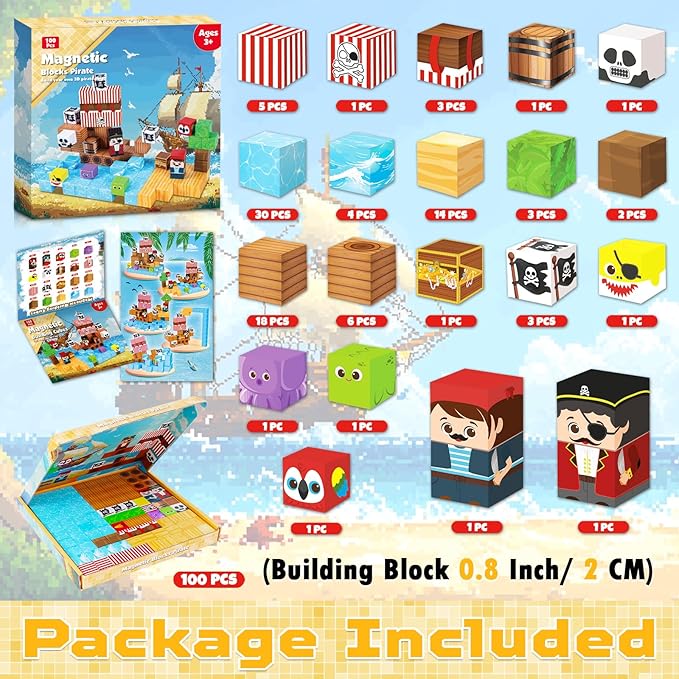 Magnetic Blocks - 100Pcs Build - Magnetic Building Tiles Set 100Pcs review and price